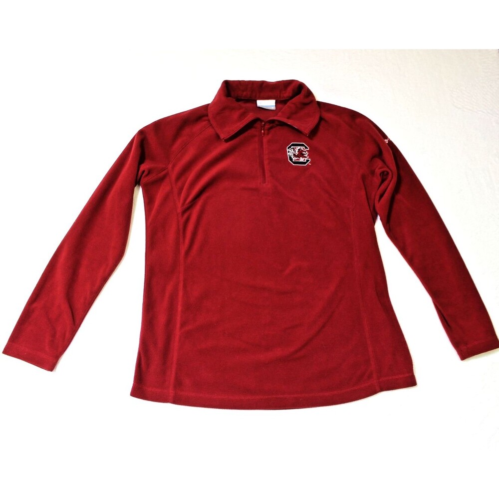 Columbia South Carolina Gamecocks Women's Large Red 1/4 Zip Fleece Pullover